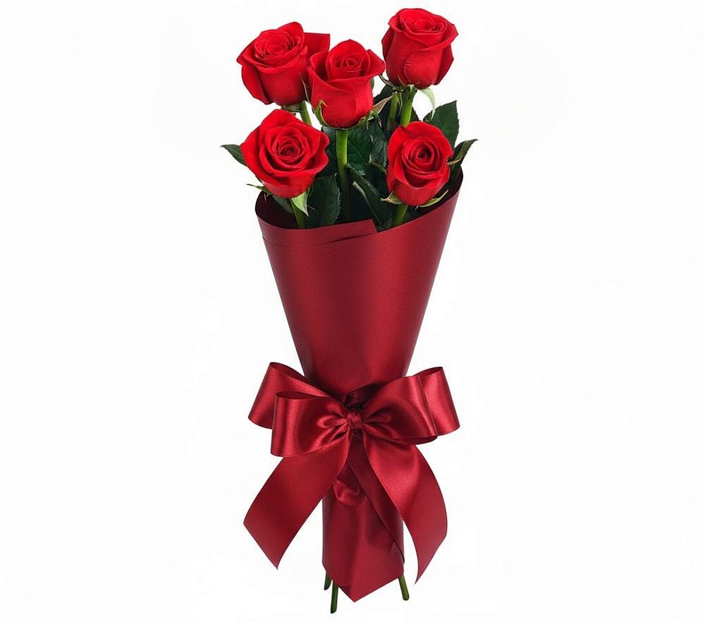 Букет 5 Красных роз Эдлесс Лав в Каменске-Шахтинском