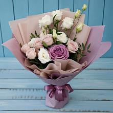 Букет цветов из:  Розы и Лизиантусы в Каменске-Шахтинском