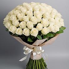 Букет 101 беля роза Белоснежка в Каменске-Шахтинском