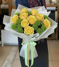 Букет цветов из:  Хризантемы и Розы #REPLACE_PRED# Каменске-Шахтинском