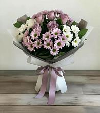 Букет цветов из:  Хризантемы и Розы в Каменске-Шахтинском