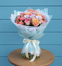 Букет цветов из:  Хризантемы и Розы в Каменске-Шахтинском