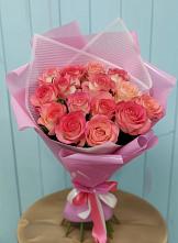 Букет 15 Розовых роз Равель в Каменске-Шахтинском